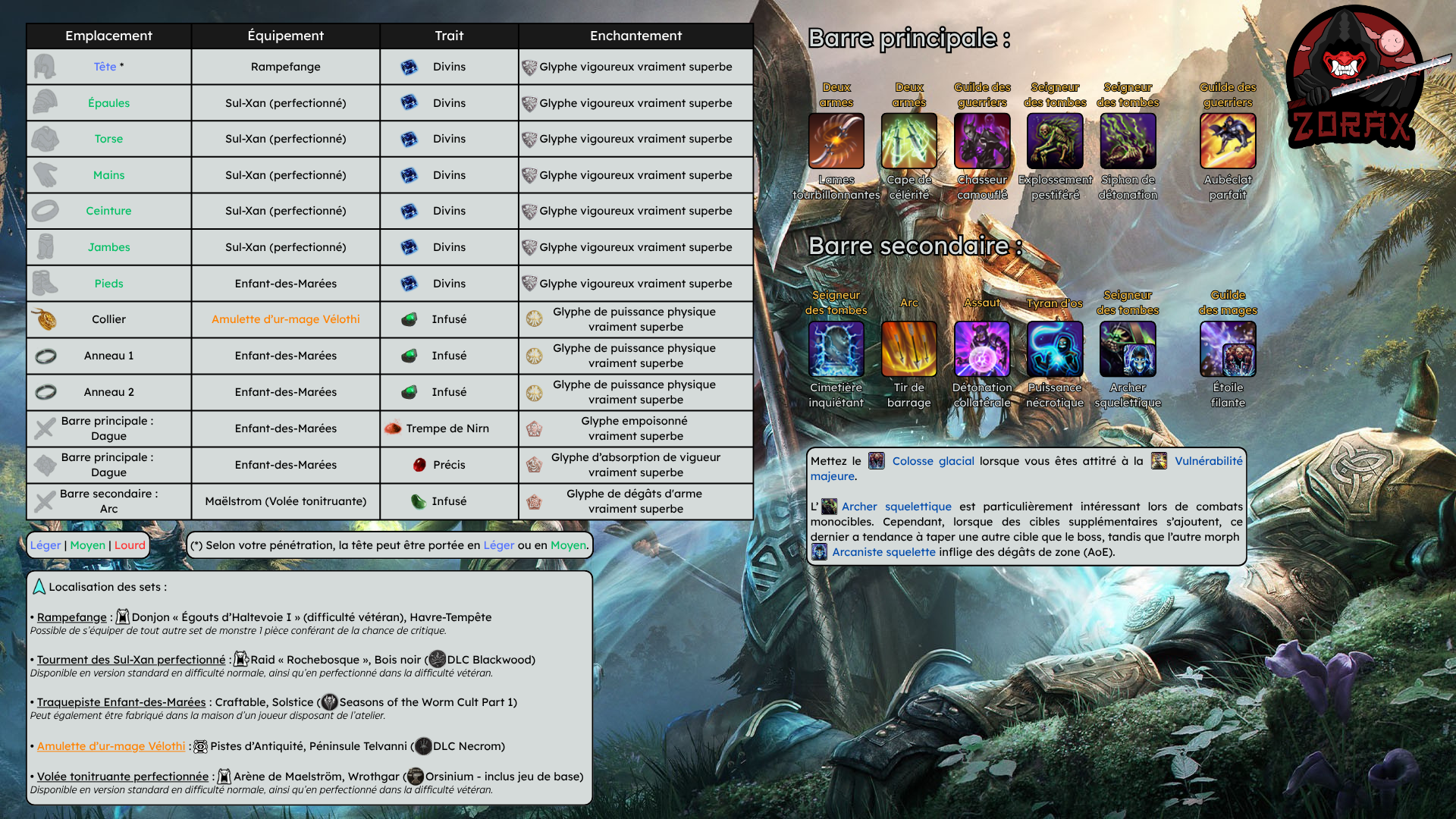 Build Trash Arc Pur Necromancien Vigueur DPS PvE U50